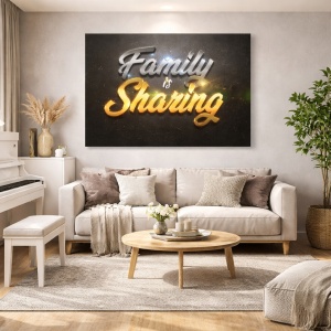 Tablou Motivational - Family is sharing