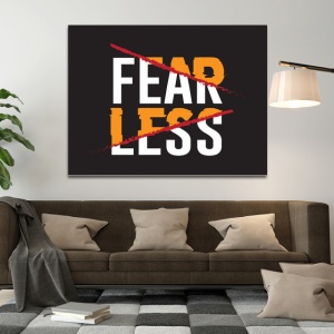 Tablou Motivational - Fearless (red marks) - Img 2
