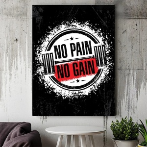 Tablou Motivational - No pain no gain (white stamp) - Img 3