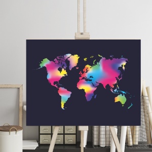 Tablou Rainbow World Map - Img 2