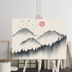 Tablou Watercolor japanese landscape - Img 2