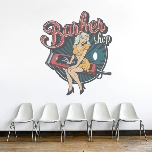 Barbershop (vintage girl and shaving machine) - Img 2