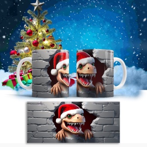 Cana De Craciun - Christmas Cute T-rex - Img 3