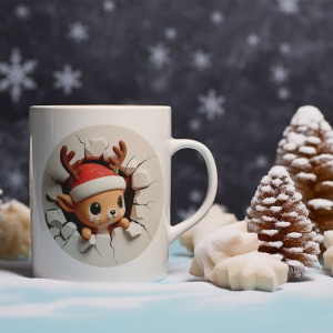 Cana De Craciun - Cute Reindeer with Tiny Hat - Img 3