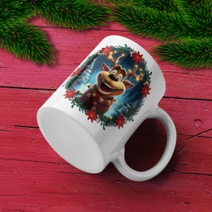 Cana De Craciun - Funny Christmas Reindeer (mesaj personalizat) - Img 3