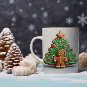 Cana De Craciun - Tree and Gingerbread Man