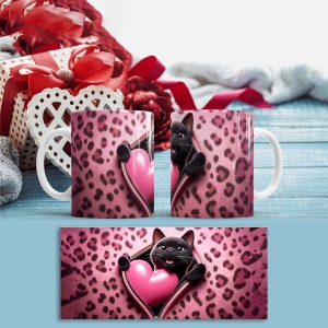 Cana Valentine's Day - Black Cat with a Heart - Img 2