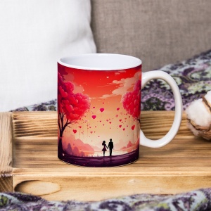 Cana Valentine's Day - Cuplu la apus (efect de pictura)
