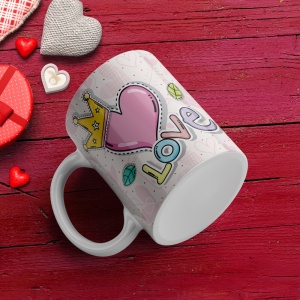 Cana Valentine's Day - Love Kissing Illustration