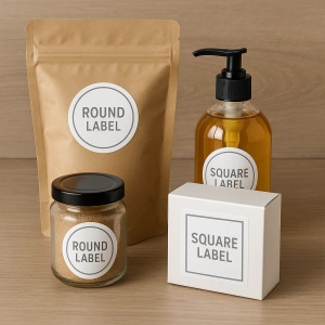 Etichete adezive personalizate rotunde sau patrate set 100buc - Img 2