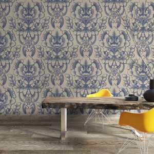 Fototapet - Victorian elegant blue pattern (FTD1000325) - Img 3