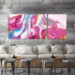 Set 3 Tablouri - Pink Marble - Img 2