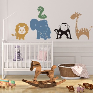 Set Sticker De Perete Cu 5 Animale