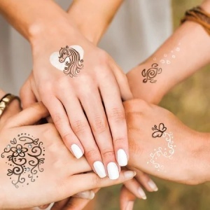 Starterset tatuaje temporare LaDot Cosmetics (tușieră + tuș) - Img 5