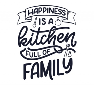 Sticker Bucatarie - Happiness is a full kitchen - Img 3