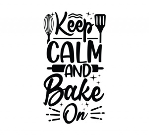 Sticker Bucatarie - Keep calm and bake on - Img 2