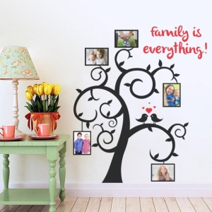 Sticker De Perete Family Is Everything - Copac Cu Poze