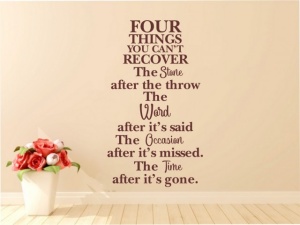 Sticker De Perete Four Things You Can't Recover