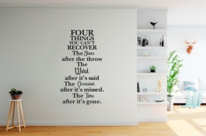Sticker De Perete Four Things You Can't Recover - Img 2