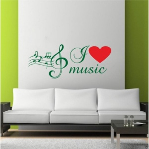 Sticker De Perete I Love Music - Img 3