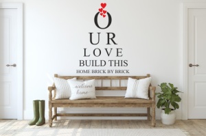 Sticker De Perete Our Love Build This Home Brick By Brick - Img 4