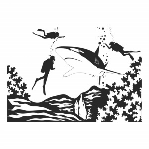 Sticker De Perete Shark Under The Sea - Img 3