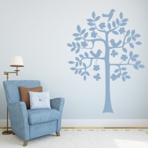 Sticker De Perete Sticker Birch Tree Birds