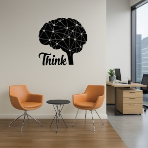 Sticker De Perete Thinking Brain