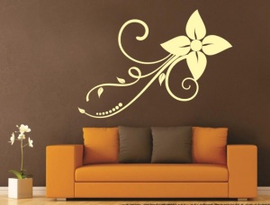 Sticker Decorativ Floare De Perete 1