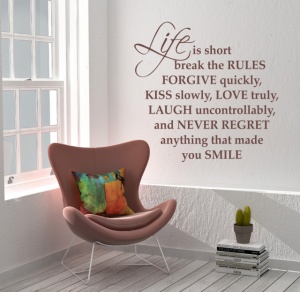 Sticker Life Is Short, Break The Rules