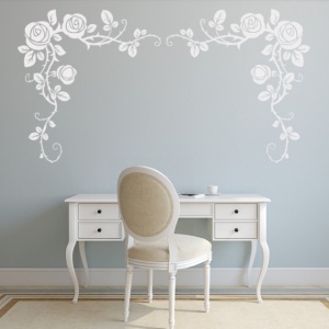 Sticker Rose Flower Headboard - Img 2