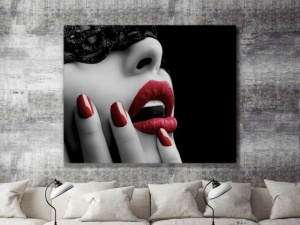 Tablou Canvas - Buze Rosii - Img 2