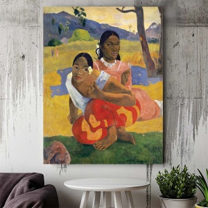 Tablou Canvas - "Femei tahitiene pe plajă" - Img 3