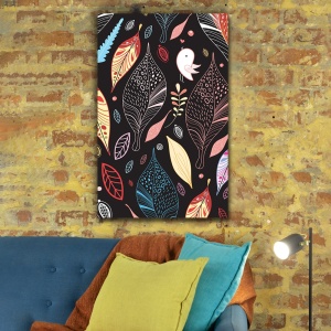 Tablou canvas - Frunze stilizate multicolore (Floral 008) - Img 4