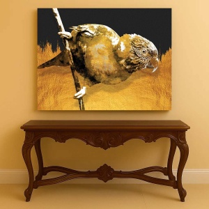 Tablou Canvas - Golden Parrot on a Branch - Img 3