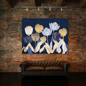 Tablou Canvas Golden Tulips - Img 3