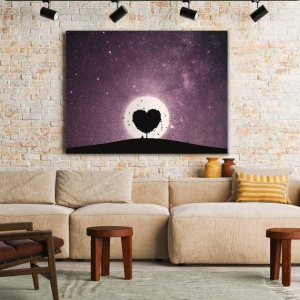 Tablou Canvas Heart Tree Silhouette