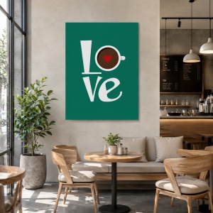 Tablou Canvas Inspirațional - Love (handwrite in a frame)