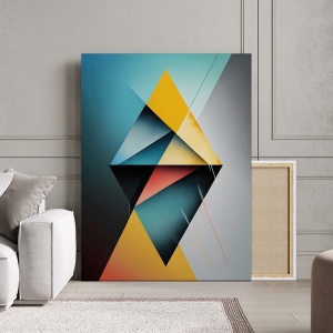 Tablou Canvas Modern Abstract - 3D Colorful diamond - Img 3