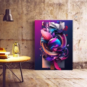 Tablou Canvas Modern Abstract - 3D Mystic planet - Img 3