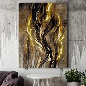 Tablou Canvas Modern Abstract - Abstract golden flames