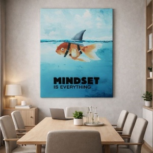 Tablou Canvas Motivational - Mindset (brave fish)
