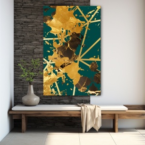 Tablou canvas - Rusty Gold on Green (ZAZ 017)