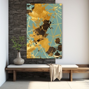 Tablou canvas - Rusty Gold on Light Green (ZAZ 028) - Img 4