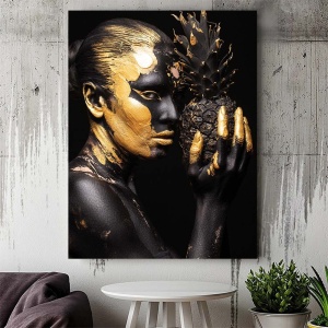 Tablou Canvas - The lady and the pineapple - Img 3