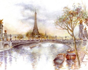 Tablou Canvas - Turnul Eiffel pictura