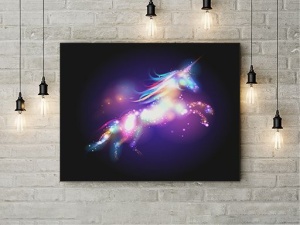 Tablou Canvas Unicorn De Lumina - Img 2