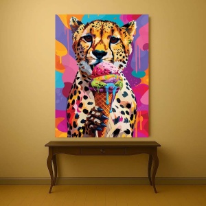 Tablou Canvas - Urban Art Cheetah - Img 4