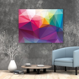 Tablou Hexagonal rainbow