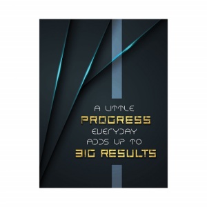 Tablou Motivational - A little progress (futuristic) - Img 3